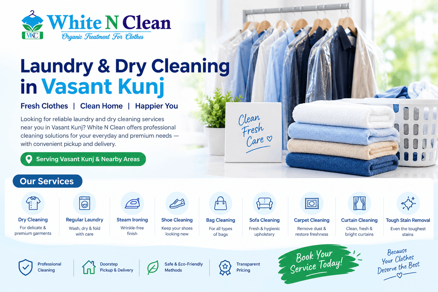 Near By Laundry and Dry cleaning Vasant Kunj